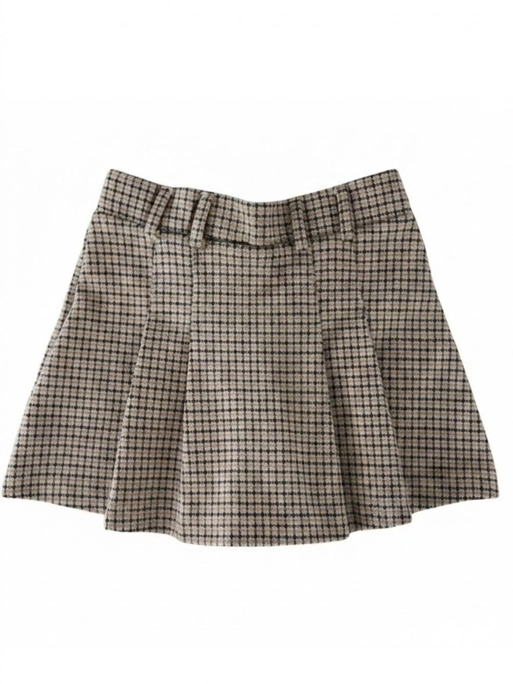 Zara Kids Plaid Skort Black Cream Checkered Mini Skirt Shorts | 6